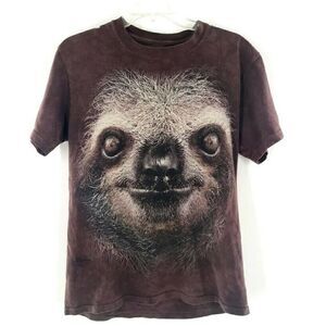 The Mountain- Sloth Brown Tie Dye T-Shirt, Unisex, Size XL